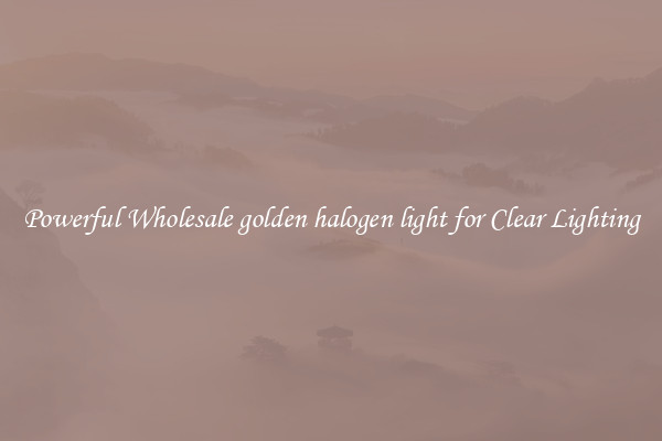 Powerful Wholesale golden halogen light for Clear Lighting