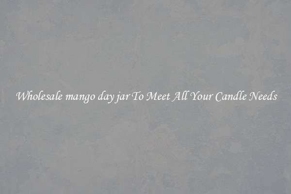Wholesale mango day jar To Meet All Your Candle Needs