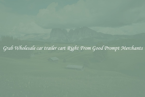 Grab Wholesale car trailer cart Right From Good Prompt Merchants