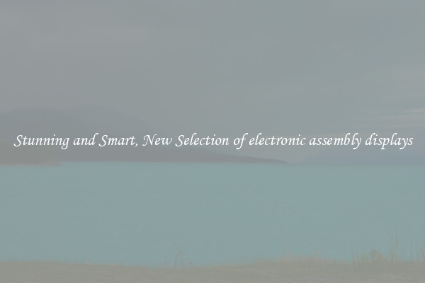 Stunning and Smart, New Selection of electronic assembly displays