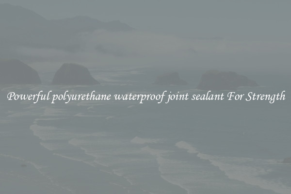 Powerful polyurethane waterproof joint sealant For Strength