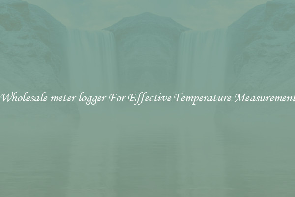 Wholesale meter logger For Effective Temperature Measurement