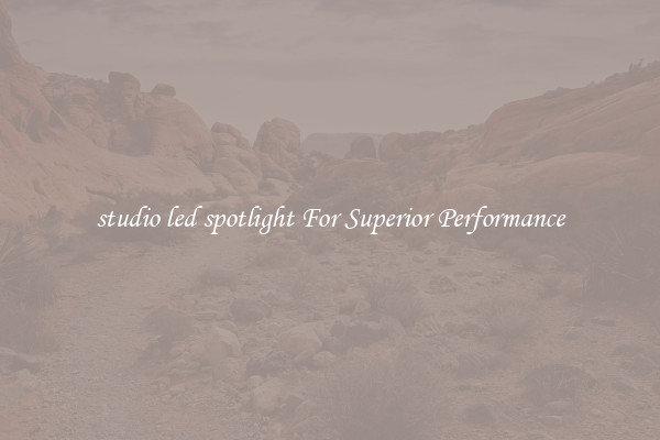 studio led spotlight For Superior Performance