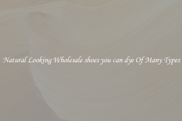 Natural Looking Wholesale shoes you can dye Of Many Types