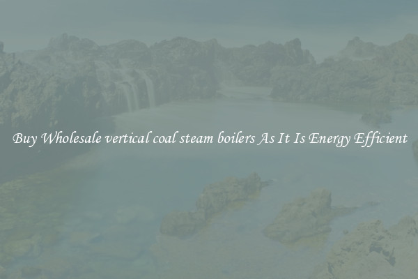 Buy Wholesale vertical coal steam boilers As It Is Energy Efficient