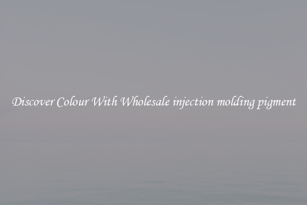 Discover Colour With Wholesale injection molding pigment