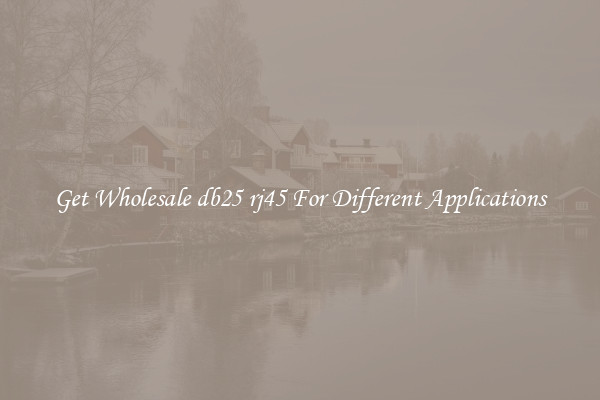 Get Wholesale db25 rj45 For Different Applications