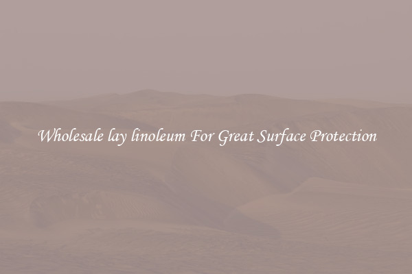 Wholesale lay linoleum For Great Surface Protection