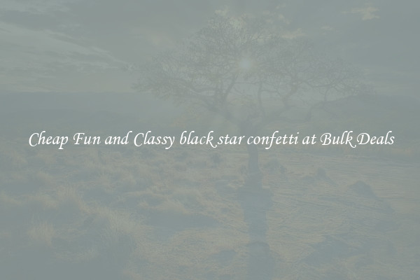 Cheap Fun and Classy black star confetti at Bulk Deals