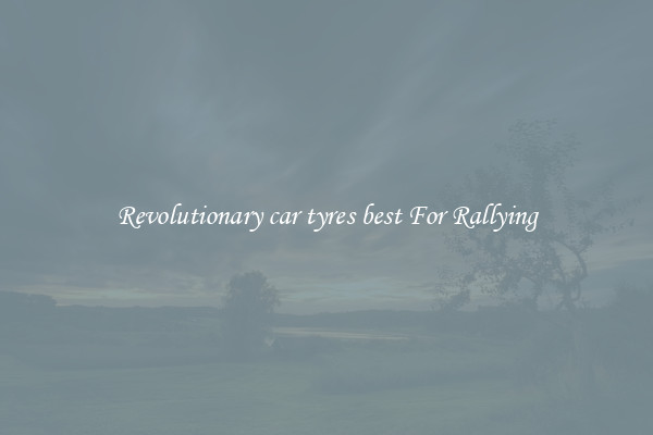 Revolutionary car tyres best For Rallying